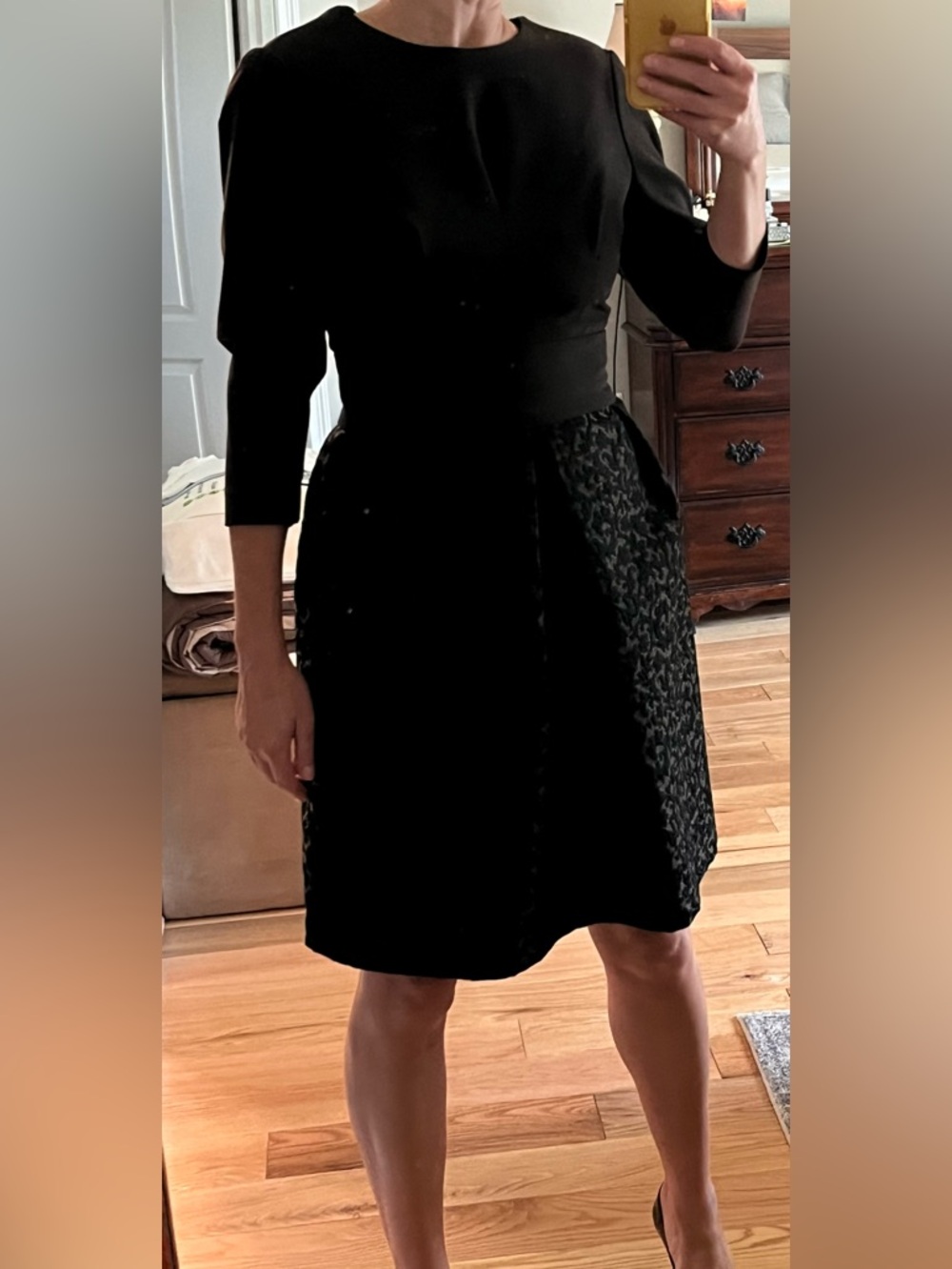 NWOT Classic Brown Fit-and-Flare Dress